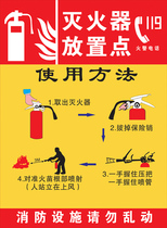 Fire extinguisher placement point fire extinguisher Use method Hydrant Use Method Stickers stickers