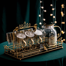 Light luxury glass water Cup Cup set home living room water bottle tea set Tea Cup hospitality tea cup hospitality Nordic simple modern