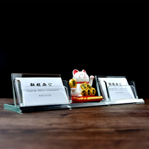 Desktop business card box high-grade business large capacity transparent acrylic card business card storage box male creative card holder business card holder personalized business card holder customization