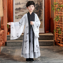 Hanfu Boys 2021 New Children Tang Clothing Spring and Autumn Boys Young Mens Clothes Ancient Chinese Studies Performance Clothing Chinese Style