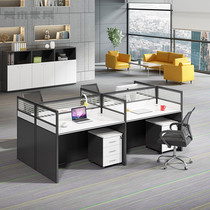 Kunming Desk Modern Minimalist Furniture Screen 4 People Desk Staff Desk Staff Desk Chair Combination