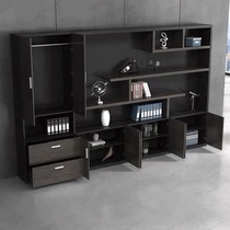 Office Furniture Cabinet Wood High Cabinet Owner Office Bookcase Brief Modern Information Cabinet Background Cabinet