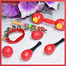 Small sand hammer baby red ball chasing hearing visual grasp intelligence training baby toy rattling 0-1 year old