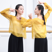 Chinese style elegant gauze clothing Art Test form modern classical national body rhyme yoga performance base training suit