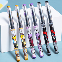 Deli Naruto joint limited straight liquid gel pen Ban Ye Naruto Weasel god 0 5MM ball pen Student quick-drying carbon pen water-based pen signature pen water pen test black pen