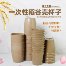 Rice husk degradable Cup disposable cup water cup test cup thick hard Cup