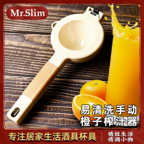 MrSlim Multifunctional Lemon Squeezer Aluminum Alloy Juicer Wooden Handle Orange Manual Juicer Easy to Clean
