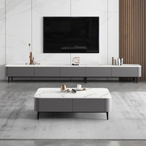 Italian Type Rockboard Tea Table TV Cabinet Composition Extremely Minimalist Living-room Small Family Modern Minimalist Desk Cabinet Nordic Wall Cabinet