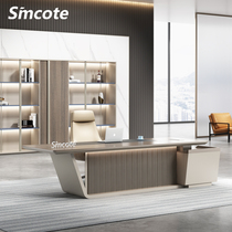 Simple modern boss table boss table big class boat side cabinet light luxury fashion Manager Office table and chair combination