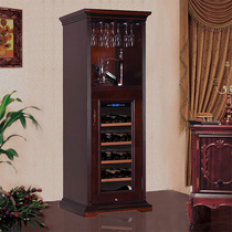 FGH rich red 185 solid wood constant temperature wine cabinet tea cabinet refrigerator ice bar display cabinet compressor