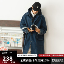 714street in the long windshirt male 2023 new spring and autumn dates in retro casual coat male