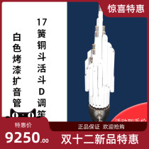 Tianjin Wangs 17 Reed live bucket Sheng musical instrument Purple Bamboo white paint copper amplifier tube live bucket instrument sheng