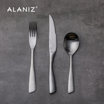 alaniz fog shadow European Western tableware set 304 stainless steel knife and fork spoon three sets household steak knife and fork