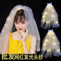 Luminous fairy stick Star ball feather wreath hair ornaments Rabbit ears hair band concert bar props manufacturers supply