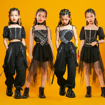 Girls jazz dance performance clothing Childrens hip-hop suit Girls jazz umbilical model catwalk performance clothing fashion clothing