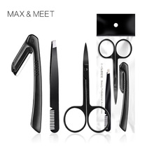 Beginner safe eyebrow knife scraping eyebrow clip small tweezers female special scissors tool set anti-scratch