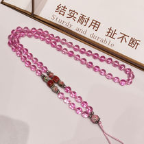 Mobile phone lanyard womens hanging neck hand-woven Chinese style pendant ornaments crystal beads wrist u disk chain anti-lost