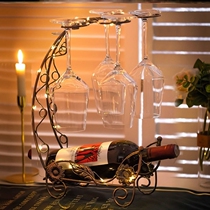 Wine cabinet living room 2021 new wine ornaments high-grade household luxury high-grade goblet rack red wine glass rack