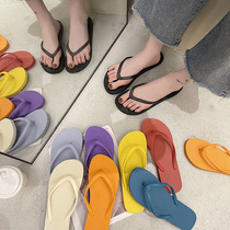 Huili flip-flops women 2021 summer ins fashion outside wear clip foot splint Net red beach sandals slippers