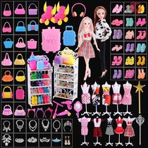 2021 Barbie clothes and shoes set accessories children toy high heels House cheap girl