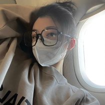 Black glasses frame female makeup ins Wind Big Frame Face small myopia eyes can be equipped with degree big face thin