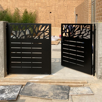 Iron garden door villa door laser cutting community outdoor iron door rural yard door double door customization