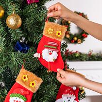 Christmas Socks Size Number Children Gift Bags Mall Christmas Tree Hanging Pendant Holiday Scene Arrangement Decorations