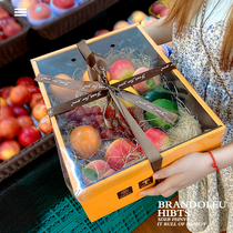 Ruohui fruit packaging box high-grade net red transparent cover 15kg mixed orange fruit gift box empty box wholesale