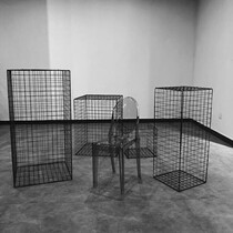 Mesh grid black wire mesh frame thickened iron lattice photo wall display rack exhibition supermarket hanging net shelves