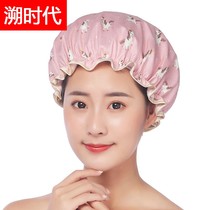 Korean cute women waterproof shower cap bath shower cap non-disposable headgear kitchen anti-oil cap