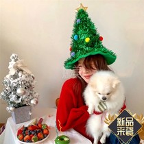 INS Korean style Christmas tree Christmas hat headwear Christmas New Years Eve party dress up stage performance Props Lovers
