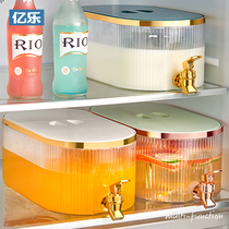Japanese-style refrigerator cold kettle with faucet glass texture large capacity high temperature resistant summer beverage bucket cold bubble pot cold kettle