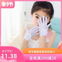 Childrens performance White gloves stretch dancing thin new dress flower boy flag-raiser summer Children Baby Girl