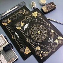 Magic array cutting pad Rubber stamp hand account paper carving A4 high-value black gold paper art carving collage writing pad