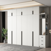 Light Extravagant Wardrobe Simple Wood Free Removable Bedroom Wardrobe Containing Lockers Small Household Solid Wood Double Door Closet