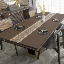 New Chinese leather table mat coffee table mat waterproof and oil-proof disposable anti-hot universal rectangular Chinese style mat