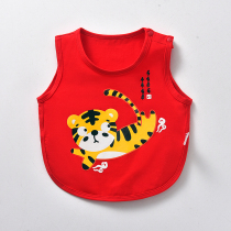 Baby red bellyband summer thin baby sleeping belly circumference summer newborn cotton belly artifact