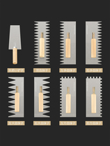 Plastering tools Serrated trowel plastering Masons plastering spatula Plastering craftsmen bricklayers paste tile batch gray
