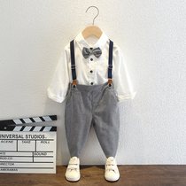 Boys suit British style childrens flower childrens wedding dress three-piece Baby Childrens suit autumn suit