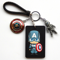 Avengers Batman Spider-Man Iron Man Student Bus Card Rice Card Lanyard Card
