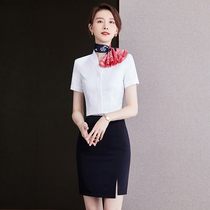 Flight attendant professional dress female summer beautician work clothes Female high-end beauty salon bank sales department summer uniform