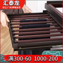 Huitailong trouser rack telescopic wardrobe household push-pull thickened trouser rack trouser clip multifunctional storage cloakroom YG01