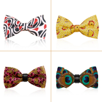 Marasa childrens bow tie British style Korean version of handsome geometric pattern bow tie flower boy foreign-style childrens bow
