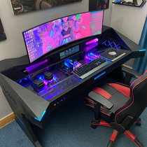 Btooer computer case integrated table full transparent water-cooled special-shaped large chassis high-end cool science fiction e-sports table