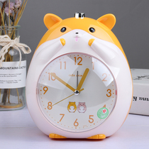Alarm clock creative cute cartoon children students mute night light bedside with multi-function snooze voice lazy person table