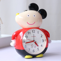 可爱创意儿童学生用卡通床头静音卧室会说话多功能语音贪睡小闹钟