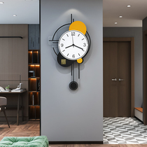 New personality mute decorative clock home living room creative atmosphere Net red wall clock light luxury modern wall clock