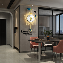 Fashion creative living room wall clock simple modern home silent clock light luxury high-end personality wall hanging watch