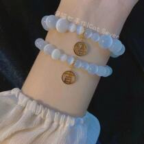 Cat Eye Stone Bracelet Womens Ins Fortrump Sharkin Not to fall Thacey Girlfriends Birthday Presents Female small crowd minimalist bracelet