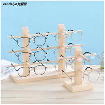 High-end Solid Wood Glasses Show Rack Glasses Shop Props Display Bracket Sunglasses Sunglasses Display Bracket Sublayers